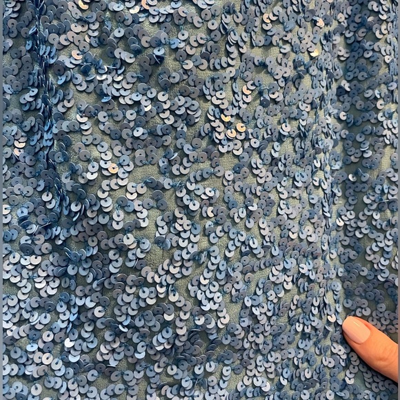 Alice + Olivia Blue Sequin Tank Top - Size XS - Picture 6 of 7